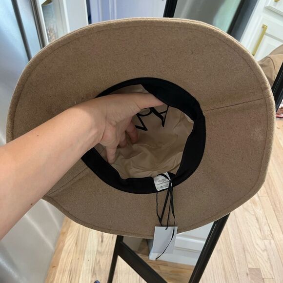 ASN NEW Harper Floppy Felt Beige Hat With Stitched Braided Accent main image 7